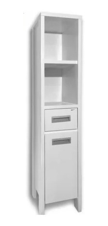 Tolva Mueble Organizador Baño Laqueado Marmoreo Eiko Blanco