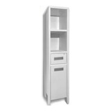 Tolva Mueble Organizador Baño Laqueado Marmoreo Eiko Blanco