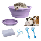 Jslzf Hedgehog Supplies - Kit De Baño De Erizo Plegable De P