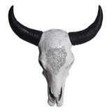 Colgante De Pared Vintage Bullhorn Backdrop Skull