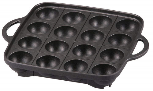 Sartén Molde Parrilla Antiadherente Para Takoyaki Pulpo Bola 16 Hoyos Aleación De Aluminio 26 X 21 Cm