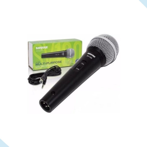 Microfone Shure Sv100 Dinâmico De Mão C/cabo