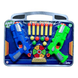 2 Pistolas Brinquedo Infantil Arma P Criança 6 Bolas 6 Dardo