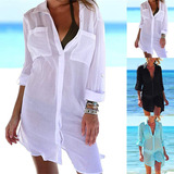 Camisola Saída De Praia Kimono Camisa Feminina