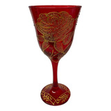 Taça Lírio Cigana Pomba Gira Rosa Vermelha Luxo Vidro 330ml