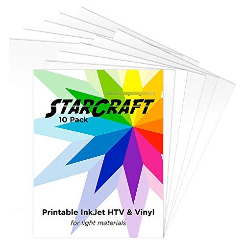 Starcraft Inkjet Printable Heat Transfer (htv) Paquete De 10