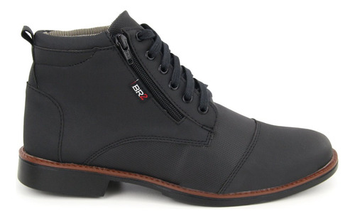 Bota Coturno Casual Sport Urban Cadarço E Zíper Lateral