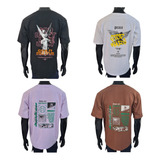 Pack X3 Remera Oversize Estampadas Del S - Xl Urban