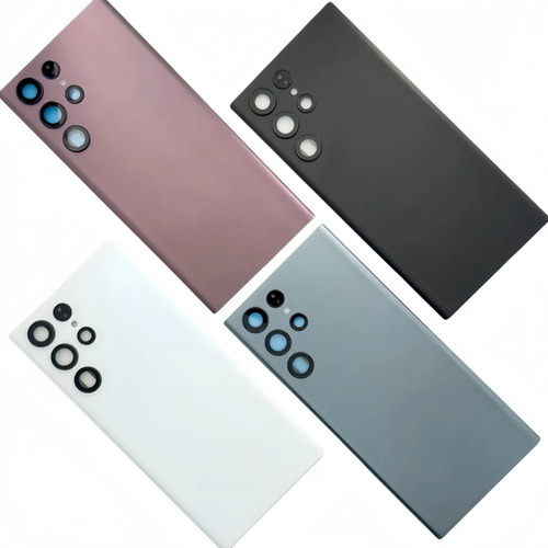 Tapa Trasera Para Samsung Galaxy S22 Ultra Sm-s908 Con Cristal Cámara
