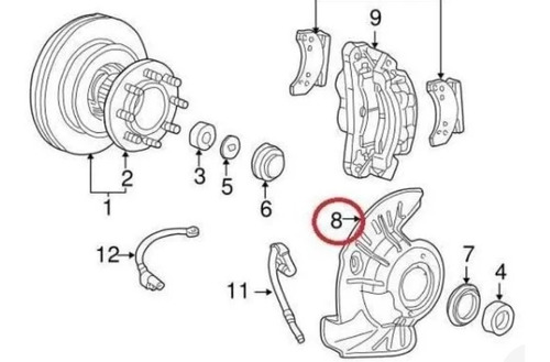 Protector Polvo Freno Trasero Izquierda Ford F-250 F-350 Foto 4