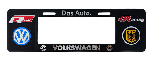 Porta Placas Auto Marco Europeo Volkswagen R Line C/relieve 