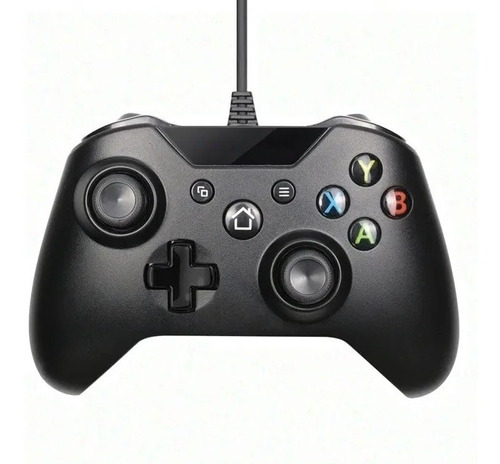 Controle Compatível P/ Xbox One X S Fat Slim Com Fio Usb Pc Cor Preto