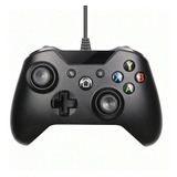 Controle Compatível P/ Xbox One X S Fat Slim Com Fio Usb Pc Cor Preto