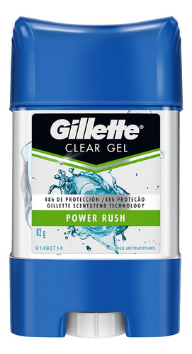 Antitranspirante En Gel Gillette Power Rush 82 g