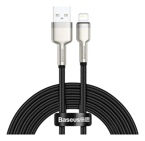 Cable Usb Reforzado Metálico Cordón Para iPhone Carga Rápida