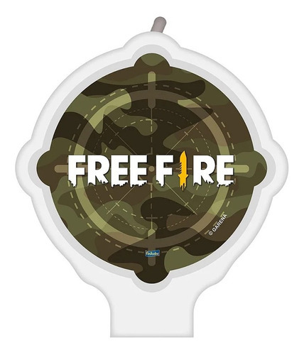 Vela Festa Free Fire - 01 Unidade - Festcolor - Rizzo Festas