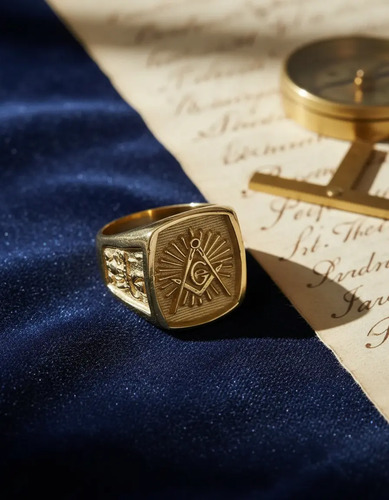 Anillo De Masón En Oro Sólido De 14 Kilates | Joyería Fina