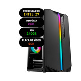 Computador Gamer Intel I7 8gb Ssd 240gb Com Placa De Vídeo