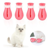 4pcs Zapatos Antiarañazos Protector Patas De Gato Silicona