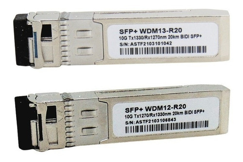 Gbic Par Sfp+ 10gb 20km Bidi Wdm Datacom 1270/1330 Ubiquiti