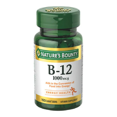 Vitamina B-12 Nature's Bounty 1000 mcg 100 Comprimidos | MercadoLibre