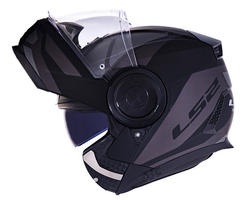 Capacete Para Moto Ls2 Scope Mask Preto Fosco Articulado