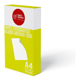 Papel Fotográfico A4 Glossy Adesivo 130g 100 Folhas Premium