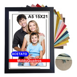 Kit 4 Molduras Porta Retratos A5 15x21 Acetato Premium 