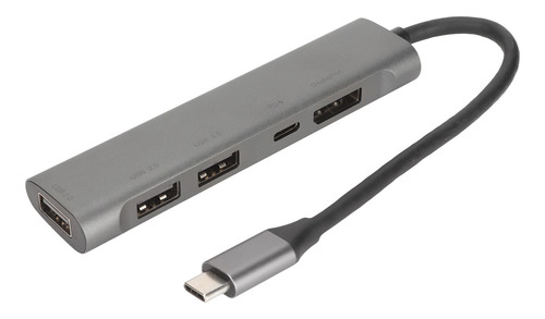 Usb C Para Displayport Adaptador Hub Tipo 2.0 Pd Hub 5 Em 1