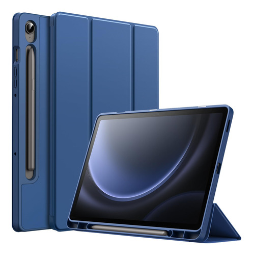 Funda P/samsung Tab S9 Con Soporte De Lapiz Azul