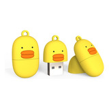 128g 3.0 Pendrive Fofo Tipo C + Usb C, Pen Drive Duck Amarel