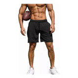 Gym Short Deportivo Suelto Cómodo Con Bolsas Correr Moda