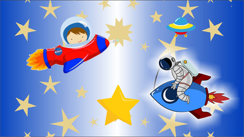 Kit Adesivos Cabeceira E Peseira Cama Infantil - Astronauta