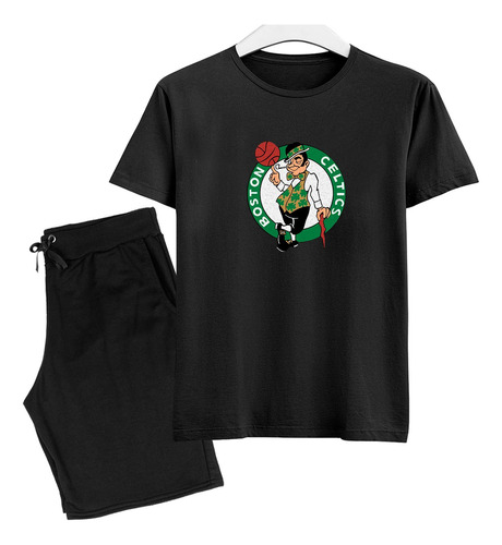 Conjunto Camisa E Bermuda Infantil Sports Basquete Celtics