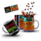 Caneca Vídeo Game Super Nintendo Tartarugas Ninjas 4 Retro