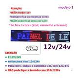 Letreiro Painel Led 100x20 3 Cores Interno 12/24v Wifi