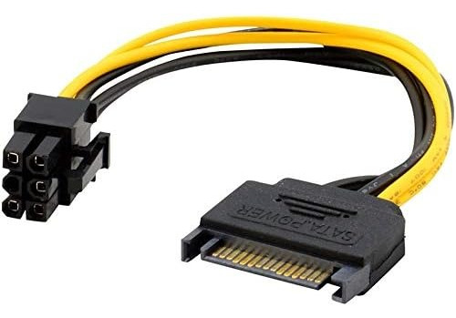 Cable Adaptador 15cm Alimentación Sata A Conector 6 Pinespci