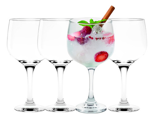 Set 4 Copas Gin Tonic Coctel Ramazzotti 653ml Cristar