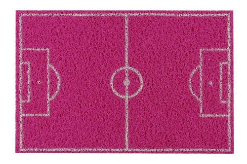 Capacho Campo De Futebol Quarto Meninos E Meninas Tapete Comprimento 60 Cm Cor Rosa Desenho Do Tecido Branco Largura 40 Cm