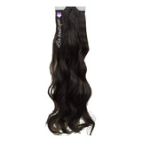 Extensiones De Cabello Color Negro 65cm Largo Liso Crespo