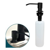 Porta Detergente Dispenser De Embutir Preto Fosco Inox 304