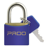 Cadeado Pado Serie Cores Azul Sm Lt 25mm Latao Nivel 2