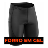 Bermuda Ciclismo Masculina Mtb Bike Preta Forro Em Gel