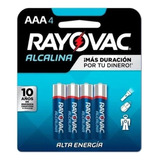 Pilha Aaa Rayovac Alcalina Cilíndrica - Kit De 4 Unidades