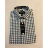 Camisa K Cole Awearness MangaLG Negracuadroblanco Medslimfit