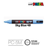 Bolígrafo Posca Uniball Pc-5m Azul Cielo