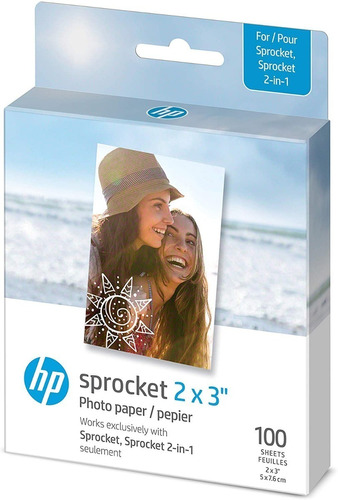 Papel De Fotos Hp Sprocket - 100 Hojas Fr2em