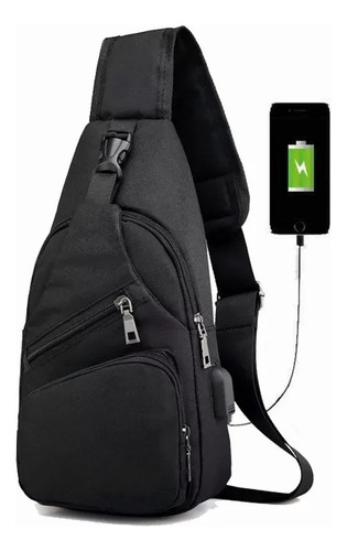 Bolso Bandoleras Multifuncional Impermeable Hombre Con Usb