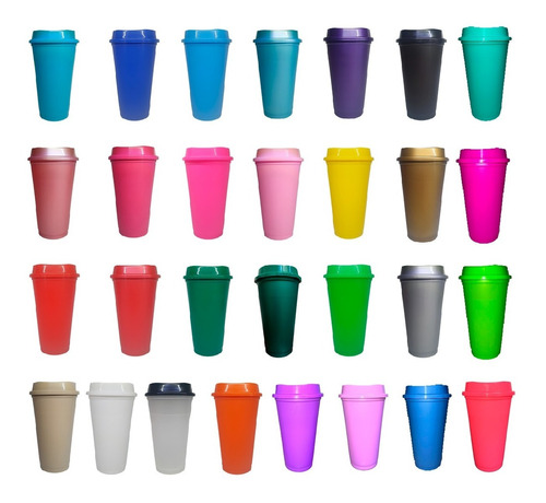 Vaso Para Cafe 25 Pzas  Reusable 16oz 