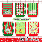 Kit Imprimible Navidad/ Cajitas Almohada